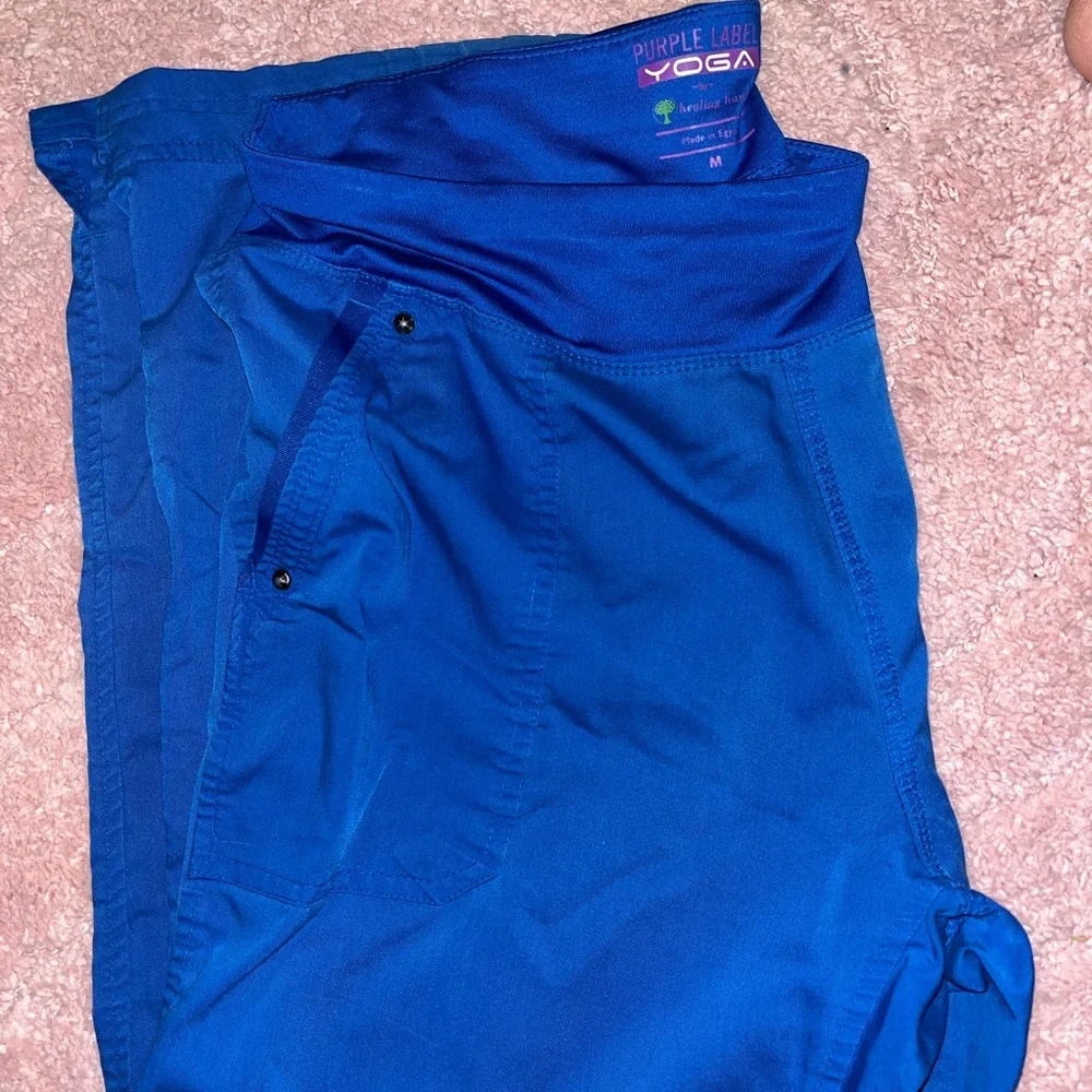 Purple Label Women's Tori Yoga Waistband Scrub Pant | Galaxy Blue - Picture 6 of 6